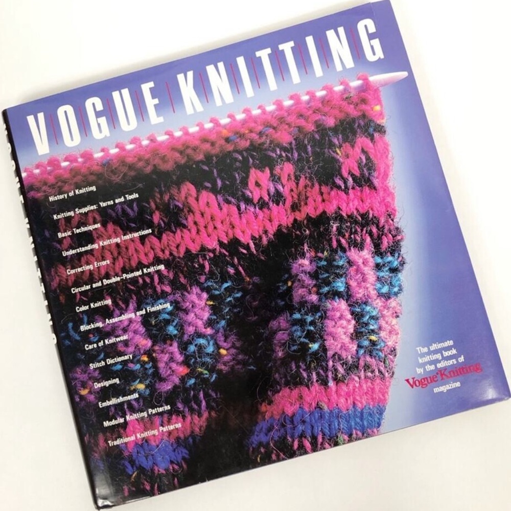 Vintage 1980’s Vogue Knitting Coffee Table Book
